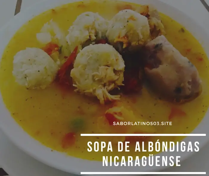 receta sopa de albóndigas nicaraguense